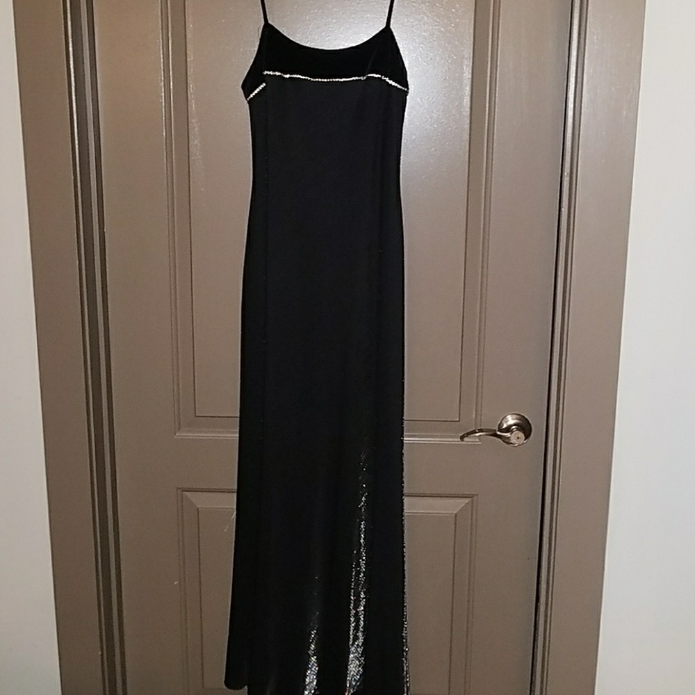 Floor Length Spaghetti Strap Grey Formal Dress